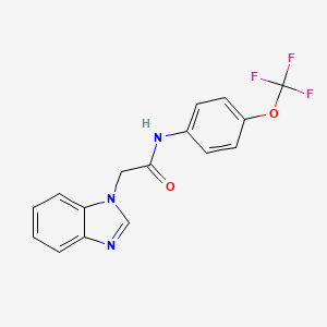 molecular formula C16H12F3N3O2 B5468666 2-(1H-benzimidazol-1-yl)-N-[4-(trifluoromethoxy)phenyl]acetamide 