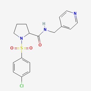 1-[(4-chlorophenyl)sulfonyl]-N-(4-pyridinylmethyl)prolinamide