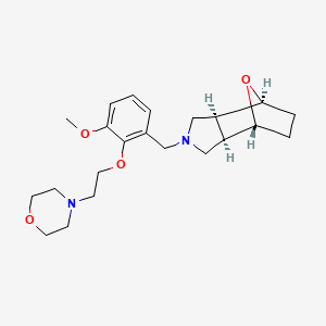 (1R*,2R*,6S*,7S*)-4-{3-methoxy-2-[2-(4-morpholinyl)ethoxy]benzyl}-10-oxa-4-azatricyclo[5.2.1.0~2,6~]decane