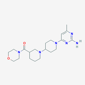 molecular formula C20H32N6O2 B5468711 4-methyl-6-[3-(morpholin-4-ylcarbonyl)-1,4'-bipiperidin-1'-yl]pyrimidin-2-amine 