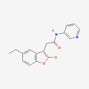 molecular formula C17H15BrN2O2 B5468724 2-(2-bromo-5-ethyl-1-benzofuran-3-yl)-N-3-pyridinylacetamide 