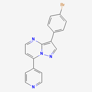 4-[3-(4-BROMOPHENYL)PYRAZOLO[1,5-A]PYRIMIDIN-7-YL]PYRIDINE