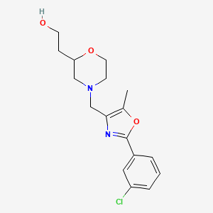 molecular formula C17H21ClN2O3 B5468734 2-(4-{[2-(3-chlorophenyl)-5-methyl-1,3-oxazol-4-yl]methyl}morpholin-2-yl)ethanol 