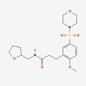 3-[2-methoxy-5-(4-morpholinylsulfonyl)phenyl]-N-(tetrahydro-2-furanylmethyl)propanamide