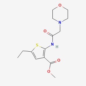 molecular formula C14H20N2O4S B5468844 methyl 5-ethyl-2-[(4-morpholinylacetyl)amino]-3-thiophenecarboxylate 