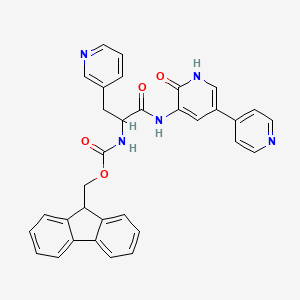 9H-fluoren-9-ylmethyl [2-oxo-2-[(6-oxo-1,6-dihydro-3,4'-bipyridin-5-yl)amino]-1-(pyridin-3-ylmethyl)ethyl]carbamate