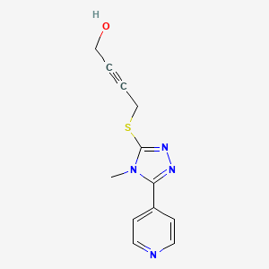 molecular formula C12H12N4OS B5468876 4-{[4-methyl-5-(4-pyridinyl)-4H-1,2,4-triazol-3-yl]thio}-2-butyn-1-ol 