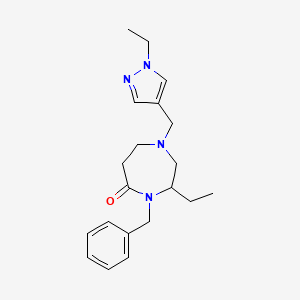 4-benzyl-3-ethyl-1-[(1-ethyl-1H-pyrazol-4-yl)methyl]-1,4-diazepan-5-one