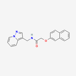 2-naphthalen-2-yloxy-N-(pyrazolo[1,5-a]pyridin-3-ylmethyl)acetamide