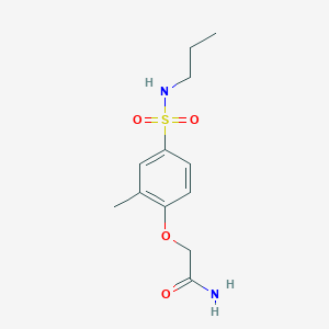 2-[2-Methyl-4-(propylsulfamoyl)phenoxy]acetamide