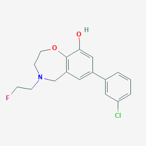 7-(3-chlorophenyl)-4-(2-fluoroethyl)-2,3,4,5-tetrahydro-1,4-benzoxazepin-9-ol