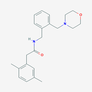 molecular formula C22H28N2O2 B5468912 2-(2,5-dimethylphenyl)-N-[2-(4-morpholinylmethyl)benzyl]acetamide 