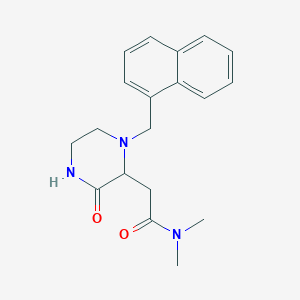 N,N-dimethyl-2-[1-(1-naphthylmethyl)-3-oxo-2-piperazinyl]acetamide