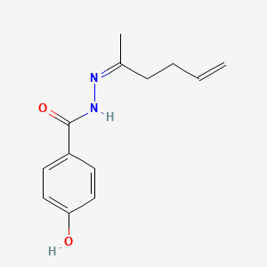 N-[(Z)-hex-5-en-2-ylideneamino]-4-hydroxybenzamide