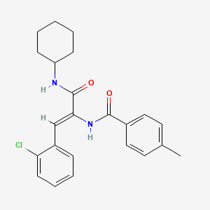 N-[(Z)-1-(2-chlorophenyl)-3-(cyclohexylamino)-3-oxoprop-1-en-2-yl]-4-methylbenzamide