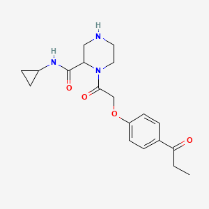 N-cyclopropyl-1-[(4-propionylphenoxy)acetyl]-2-piperazinecarboxamide