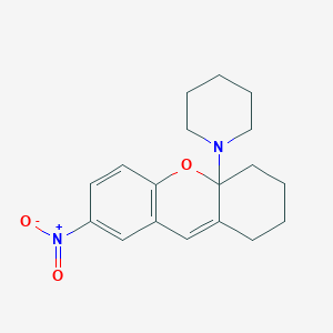 1-(7-nitro-2,3,4,4a-tetrahydro-1H-xanthen-4a-yl)piperidine