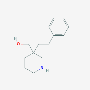 molecular formula C14H21NO B5468985 [3-(2-phenylethyl)-3-piperidinyl]methanol hydrochloride 