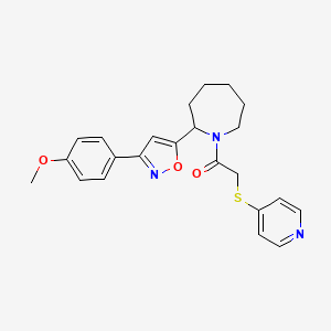 2-[3-(4-methoxyphenyl)-5-isoxazolyl]-1-[(4-pyridinylthio)acetyl]azepane