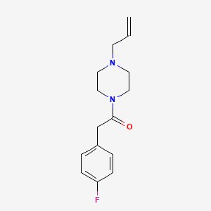 1-(4-ALLYLPIPERAZINO)-2-(4-FLUOROPHENYL)-1-ETHANONE