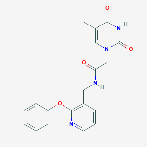 molecular formula C20H20N4O4 B5469011 2-(5-methyl-2,4-dioxo-3,4-dihydropyrimidin-1(2H)-yl)-N-{[2-(2-methylphenoxy)pyridin-3-yl]methyl}acetamide 