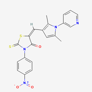 5-{[2,5-dimethyl-1-(3-pyridinyl)-1H-pyrrol-3-yl]methylene}-3-(4-nitrophenyl)-2-thioxo-1,3-thiazolidin-4-one