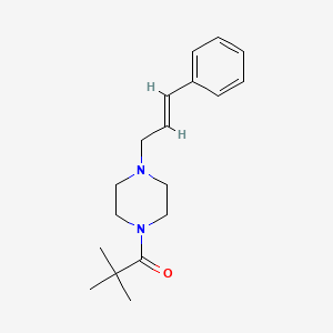 molecular formula C18H26N2O B5469063 2,2-DIMETHYL-1-{4-[(E)-3-PHENYL-2-PROPENYL]PIPERAZINO}-1-PROPANONE 