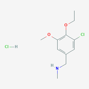 1-(3-chloro-4-ethoxy-5-methoxyphenyl)-N-methylmethanamine;hydrochloride