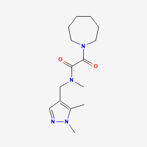 2-azepan-1-yl-N-[(1,5-dimethyl-1H-pyrazol-4-yl)methyl]-N-methyl-2-oxoacetamide