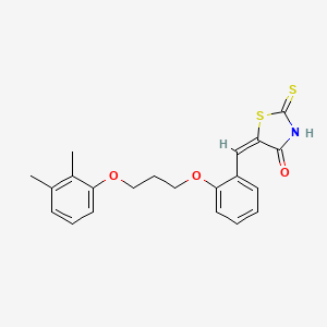 molecular formula C21H21NO3S2 B5469087 5-{2-[3-(2,3-dimethylphenoxy)propoxy]benzylidene}-2-thioxo-1,3-thiazolidin-4-one 