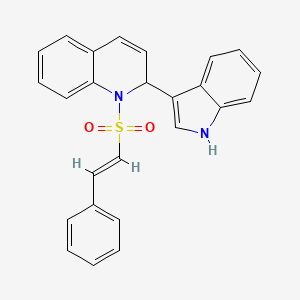 molecular formula C25H20N2O2S B5469096 2-(1H-indol-3-yl)-1-[(E)-2-phenylethenyl]sulfonyl-2H-quinoline 