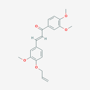 molecular formula C21H22O5 B5469115 (E)-1-(3,4-dimethoxyphenyl)-3-(3-methoxy-4-prop-2-enoxyphenyl)prop-2-en-1-one 