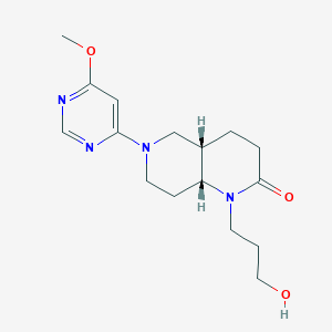 molecular formula C16H24N4O3 B5469117 (4aS*,8aR*)-1-(3-hydroxypropyl)-6-(6-methoxypyrimidin-4-yl)octahydro-1,6-naphthyridin-2(1H)-one 