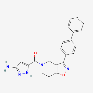 3-[(3-biphenyl-4-yl-6,7-dihydroisoxazolo[4,5-c]pyridin-5(4H)-yl)carbonyl]-1H-pyrazol-5-amine