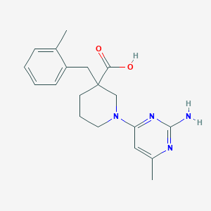 molecular formula C19H24N4O2 B5469123 1-(2-amino-6-methylpyrimidin-4-yl)-3-(2-methylbenzyl)piperidine-3-carboxylic acid 