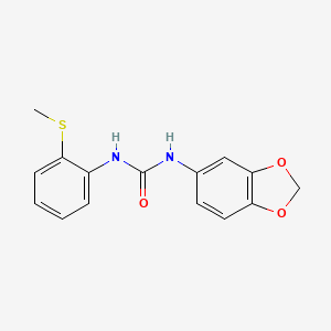 molecular formula C15H14N2O3S B5469134 N-(1,3-BENZODIOXOL-5-YL)-N'-[2-(METHYLSULFANYL)PHENYL]UREA 