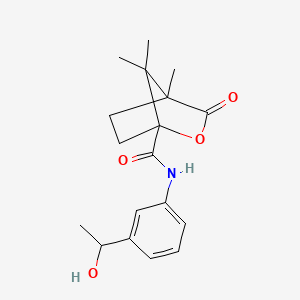 N-[3-(1-hydroxyethyl)phenyl]-4,7,7-trimethyl-3-oxo-2-oxabicyclo[2.2.1]heptane-1-carboxamide