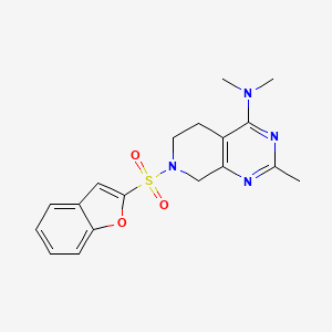 molecular formula C18H20N4O3S B5469162 7-(1-benzofuran-2-ylsulfonyl)-N,N,2-trimethyl-5,6,7,8-tetrahydropyrido[3,4-d]pyrimidin-4-amine 