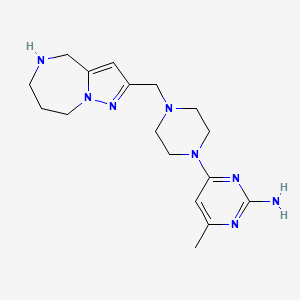 4-methyl-6-[4-(5,6,7,8-tetrahydro-4H-pyrazolo[1,5-a][1,4]diazepin-2-ylmethyl)-1-piperazinyl]-2-pyrimidinamine dihydrochloride