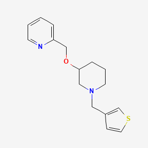 molecular formula C16H20N2OS B5469185 2-({[1-(3-thienylmethyl)-3-piperidinyl]oxy}methyl)pyridine 