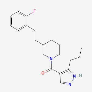 molecular formula C20H26FN3O B5469188 [3-[2-(2-fluorophenyl)ethyl]piperidin-1-yl]-(5-propyl-1H-pyrazol-4-yl)methanone 