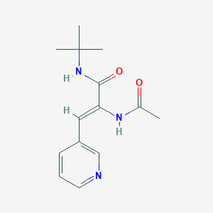 molecular formula C14H19N3O2 B5469216 (Z)-2-acetamido-N-tert-butyl-3-pyridin-3-ylprop-2-enamide 