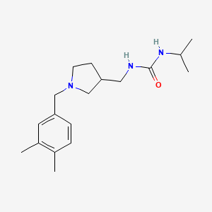 molecular formula C18H29N3O B5469220 N-{[1-(3,4-dimethylbenzyl)pyrrolidin-3-yl]methyl}-N'-isopropylurea 