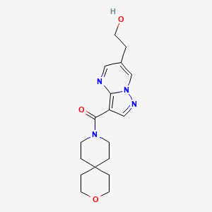 2-[3-(3-oxa-9-azaspiro[5.5]undec-9-ylcarbonyl)pyrazolo[1,5-a]pyrimidin-6-yl]ethanol