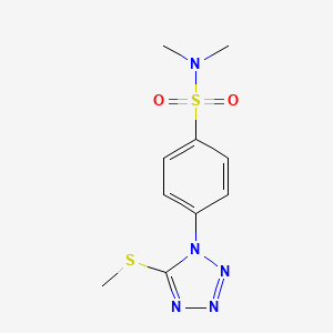 N,N-dimethyl-4-[5-(methylthio)-1H-tetrazol-1-yl]benzenesulfonamide