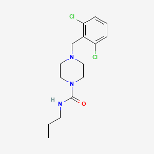 molecular formula C15H21Cl2N3O B5469272 4-(2,6-dichlorobenzyl)-N-propyl-1-piperazinecarboxamide 