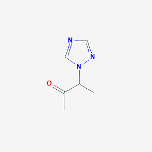 molecular formula C6H9N3O B054693 3-(1H-1,2,4-Triazol-1-yl)-2-butanone CAS No. 111451-34-4