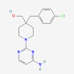 molecular formula C17H21ClN4O B5469305 [1-(4-aminopyrimidin-2-yl)-4-(4-chlorobenzyl)piperidin-4-yl]methanol 