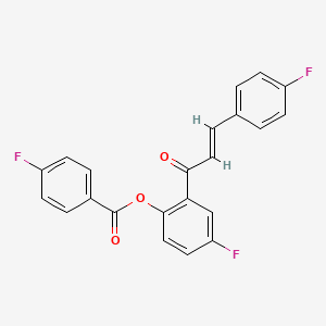 4-fluoro-2-[3-(4-fluorophenyl)acryloyl]phenyl 4-fluorobenzoate