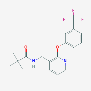 molecular formula C18H19F3N2O2 B5469323 2,2-dimethyl-N-({2-[3-(trifluoromethyl)phenoxy]pyridin-3-yl}methyl)propanamide 